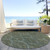 8' Olive Green Fern Green And Silver Round Geometric Washable Indoor Outdoor Area Rug