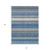 8' X 10' Navy Blue Denim Blue And Ivory Southwestern Washable Indoor Outdoor Area Rug