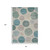 8' X 10' Teal Blue Ivory And Pale Aqua Geometric Washable Indoor Outdoor Area Rug