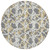 8' Gray And Ivory Round Abstract Washable Indoor Outdoor Area Rug - 880016589214