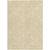 9' X 12' Yellow Wheat And Ivory Floral Washable Indoor Outdoor Area Rug