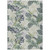 10' X 14' Artichoke Green Lavender And Ivory Botanical Leaves Washable Indoor Outdoor Area Rug