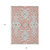 8' X 10' Salmon Gray And Taupe Floral Washable Indoor Outdoor Area Rug