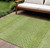 8' X 10' Lime Green And Ivory Chevron Washable Indoor Outdoor Area Rug