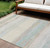 9' X 12' Ivory Abstract Washable Indoor Outdoor Area Rug - Ivory