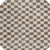 8' Brown And Ivory Round Geometric Washable Indoor Outdoor Area Rug - 880016623390