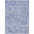 9' X 12' Sky Blue Ivory And Gray Damask Washable Indoor Outdoor Area Rug