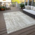 10' X 14' Taupe And Ivory Abstract Washable Indoor Outdoor Area Rug - Taupe, Ivory