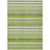 9' X 12' Fern Green Striped Washable Non Skid Indoor Outdoor Area Rug