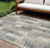 10' X 14' Taupe Beige And Tan Geometric Washable Indoor Outdoor Area Rug - Taupe, Beige, Tan