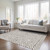 8' X 10' Taupe And Ivory Geometric Washable Indoor Outdoor Area Rug Transitional Style - Taupe, Ivory Color