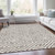 8' X 10' Taupe And Ivory Geometric Washable Indoor Outdoor Area Rug Transitional Style - Taupe, Ivory Color