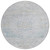 8' Beige And Blue Round Medallion Washable Indoor Outdoor Area Rug