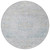 8' Beige And Blue Round Medallion Washable Indoor Outdoor Area Rug