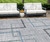 8' X 10' Gray Charcoal And Blue Geometric Washable Indoor Outdoor Area Rug