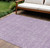 9' X 12' Lavender Lilac And Ivory Floral Washable Indoor Outdoor Area Rug