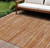 9' X 12' Copper And Rust Abstract Washable Indoor Outdoor Area Rug