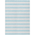 8' X 10' Blue and White Striped Washable Indoor Outdoor Area Rug
