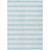 8' X 10' Blue and White Striped Washable Indoor Outdoor Area Rug