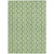 10' X 14' Green And Ivory Ogee Washable Indoor Outdoor Area Rug