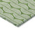 10' X 14' Green And Ivory Ogee Washable Indoor Outdoor Area Rug