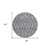 8' Sky Blue And Silver Round Geometric Washable Indoor Outdoor Area Rug