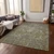10' X 14' Taupe And Gray Damask Washable Indoor Outdoor Area Rug