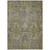 10' X 14' Taupe And Gray Damask Washable Indoor Outdoor Area Rug