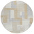 8' Ivory Beige And Gray Round Geometric Washable Indoor Outdoor Area Rug - Ivory, Beige, Gray