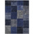 9' X 12' Navy Blue And Denim Blue Patchwork Washable Indoor Outdoor Area Rug - Navy Blue, Denim Blue