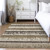 8' X 10' Brown Beige And Ivory Striped Washable Indoor Outdoor Area Rug Transitional Style - Brown, Beige, Ivory Color