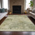 9' X 12' Sage And Beige Abstract Washable Indoor Outdoor Area Rug