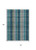 10' X 14' Teal Blue Navy Blue And Olive Green Plaid Washable Indoor Outdoor Area Rug