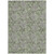 9' X 12' Artichoke Green Gray And Taupe Floral Washable Indoor Outdoor Area Rug