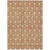 9' X 12' Copper And Beige Geometric Washable Indoor Outdoor Area Rug - 608219358198