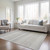 9' X 12' Ivory Striped Washable Indoor Outdoor Area Rug - Ivory