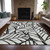 9' X 12' Black Gray And Beige Floral Washable Indoor Outdoor Area Rug