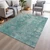 8' X 10' Aqua And Silver Abstract Washable Indoor Outdoor Area Rug