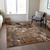10' X 14' Chocolate Terracotta and Ivory Abstract Washable Indoor Outdoor Area Rug