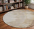 8' Brown Beige And Taupe Round Abstract Washable Indoor Outdoor Area Rug - 608219009144