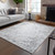 10' X 14' Gray And Ivory Abstract Washable Indoor Outdoor Area Rug - Gray, Ivory