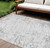 10' X 14' Gray And Ivory Abstract Washable Indoor Outdoor Area Rug - Gray, Ivory