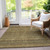 8' X 10' Brown Beige And Chocolate Striped Washable Indoor Outdoor Area Rug