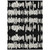 8' X 10' Black Ivory And Gray Striped Washable Indoor Outdoor Area Rug