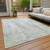 10' X 14' Artichoke Green And Ivory Abstract Washable Indoor Outdoor Area Rug - Artichoke Green, Ivory