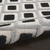 8' Black And White Indoor Outdoor Runner Rug