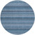 8' Denim Blue And Sky Blue Round Striped Washable Indoor Outdoor Area Rug - Denim Blue, Sky Blue