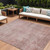 8' X 10' Blush And Pink Abstract Washable Indoor Outdoor Area Rug