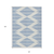 10' X 14' Ivory And Blue Geometric Washable Indoor Outdoor Area Rug