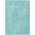 9' X 12' Teal Blue And Ivory Abstract Washable Indoor Outdoor Area Rug
